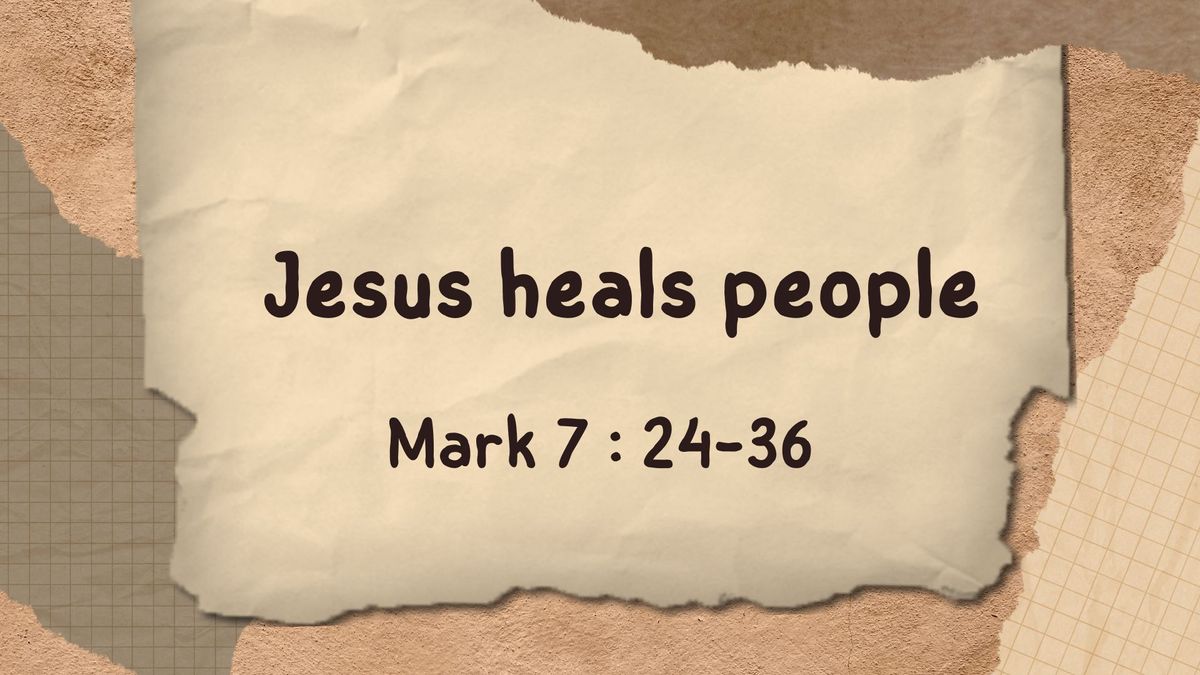 Jesus heals people